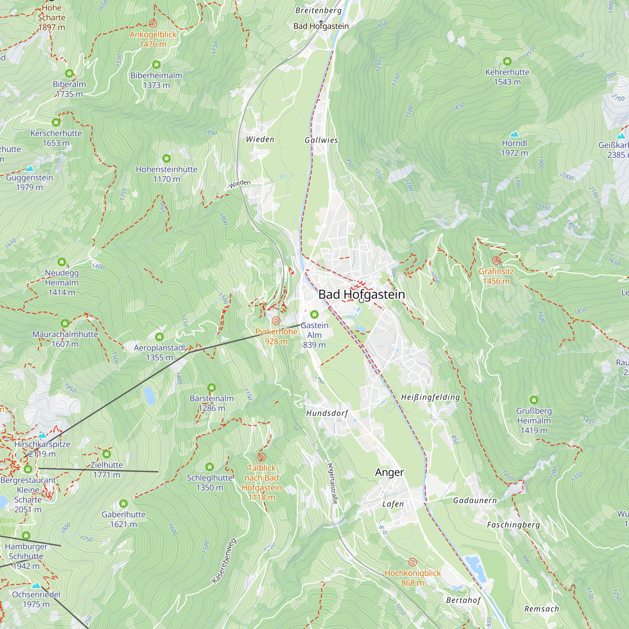 Gastein Alm map