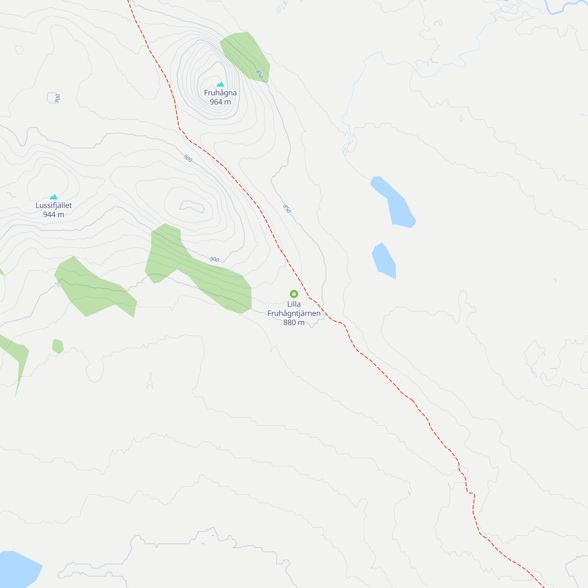 Lilla Fruhågntjärnen map