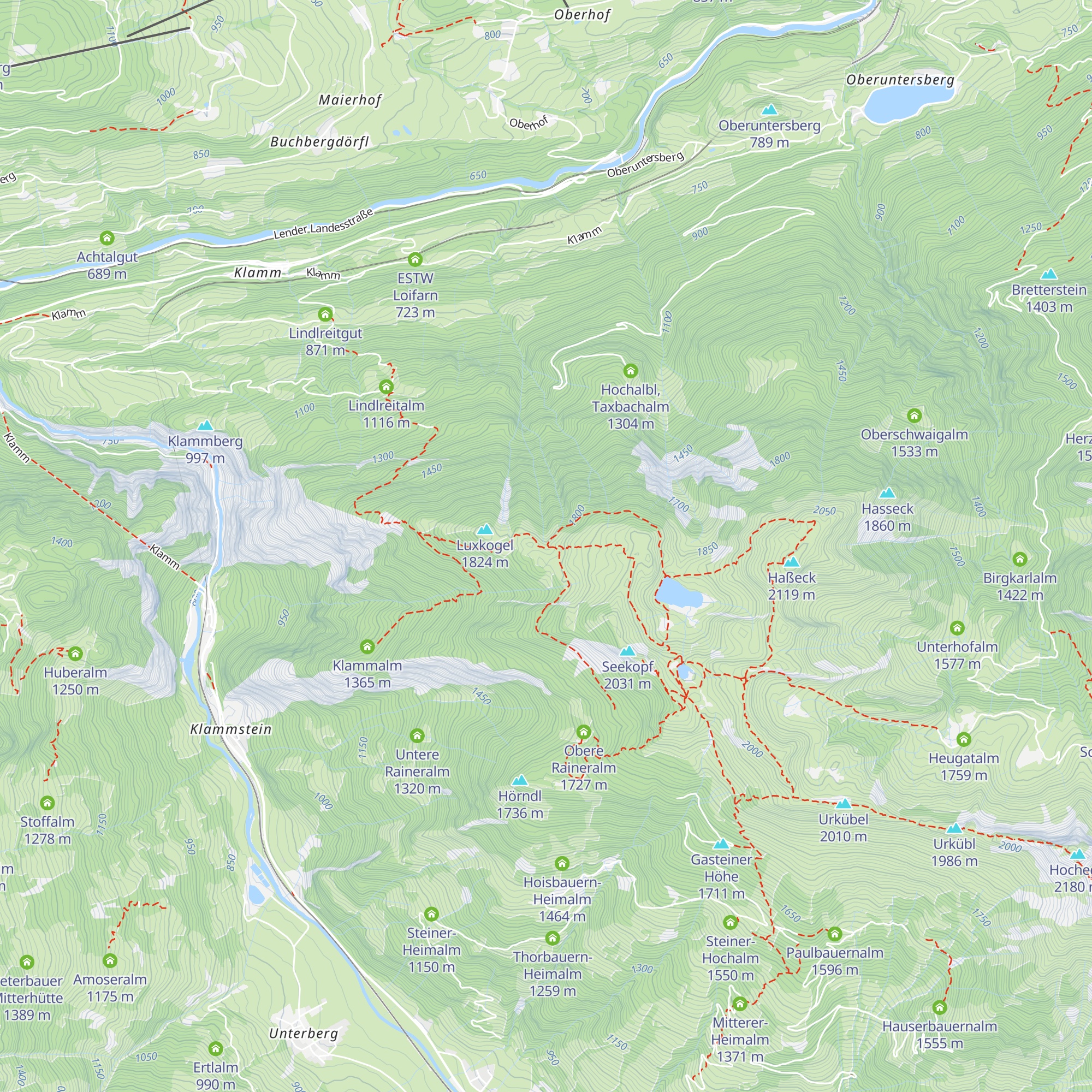 Haßeckalm map