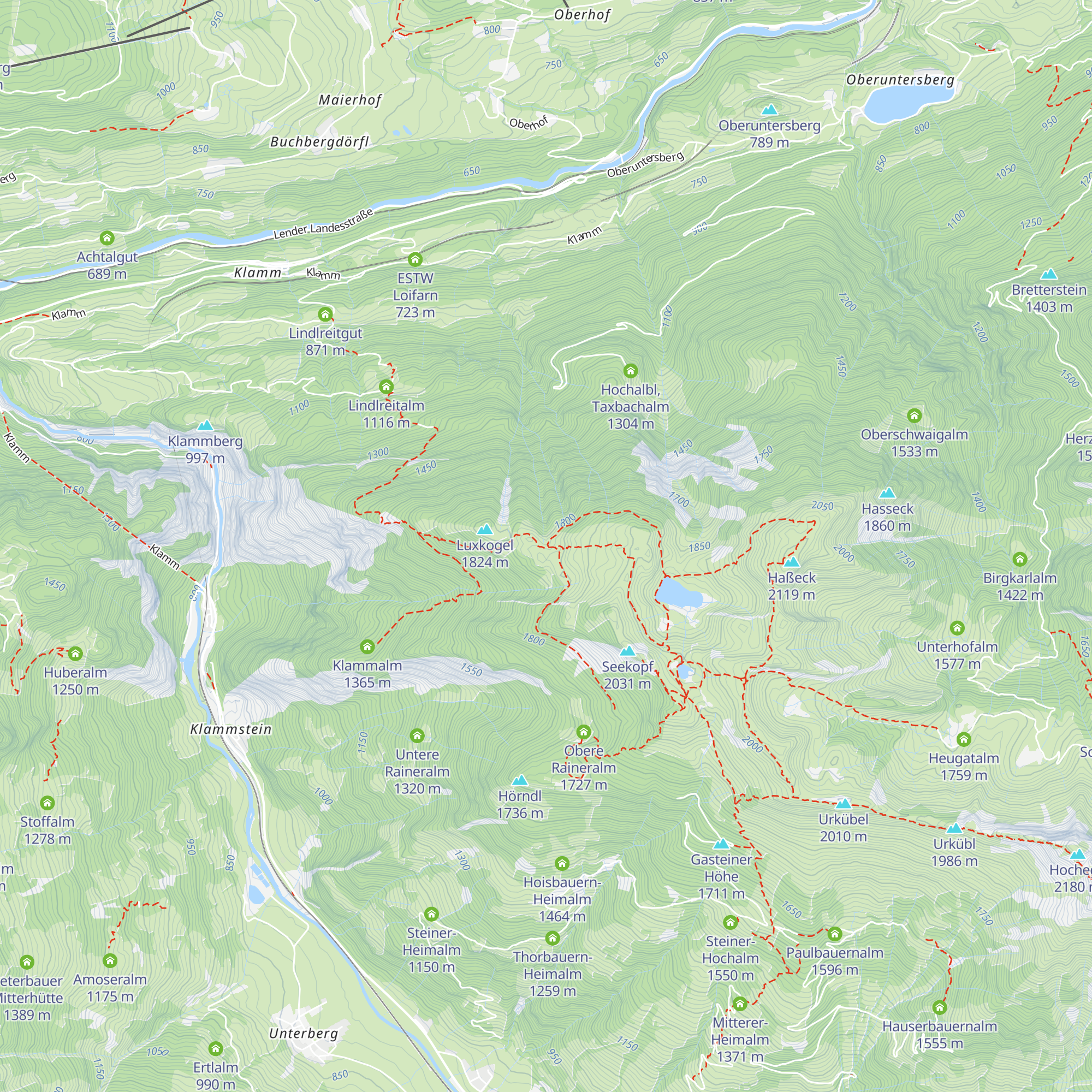 Haßeckalm map