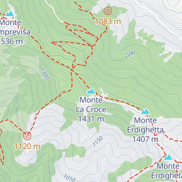 Map of Monte La Croce
