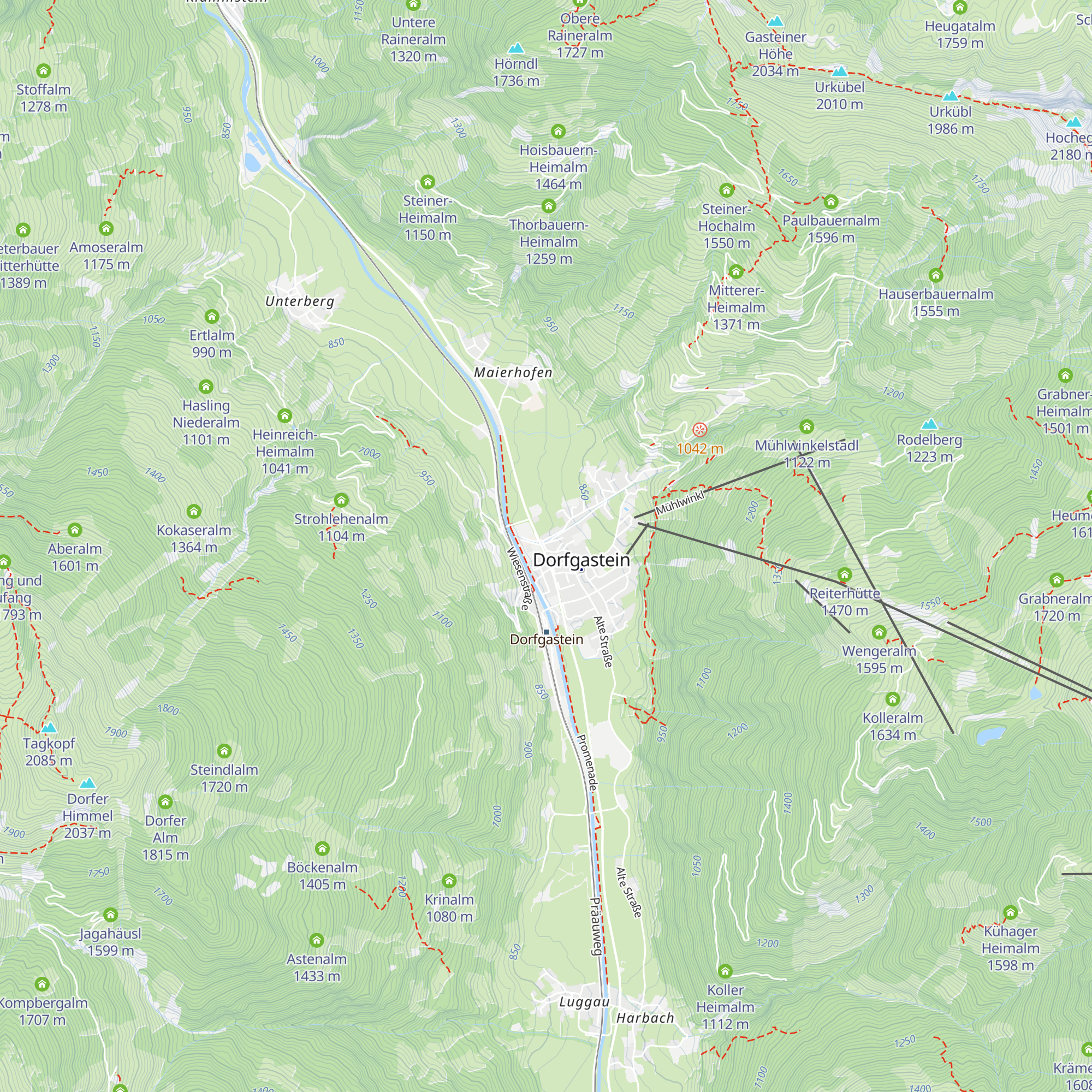 Gästeinformation Gastein map