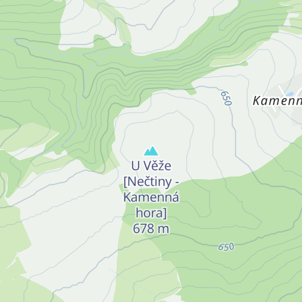 Map of U Věže [Nečtiny - Kamenná hora]