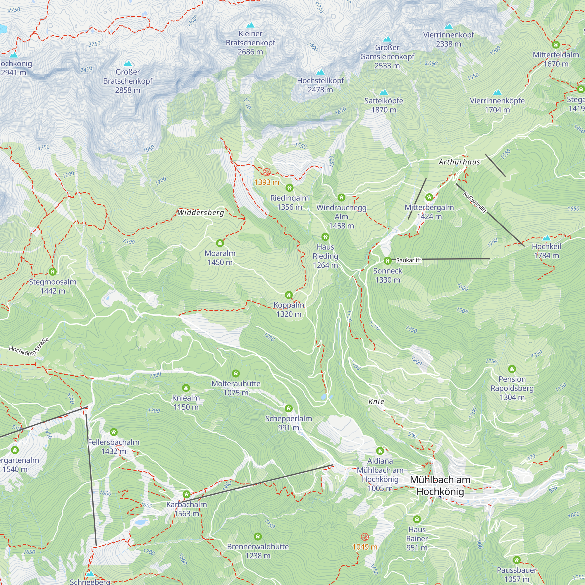 Kopphütte map
