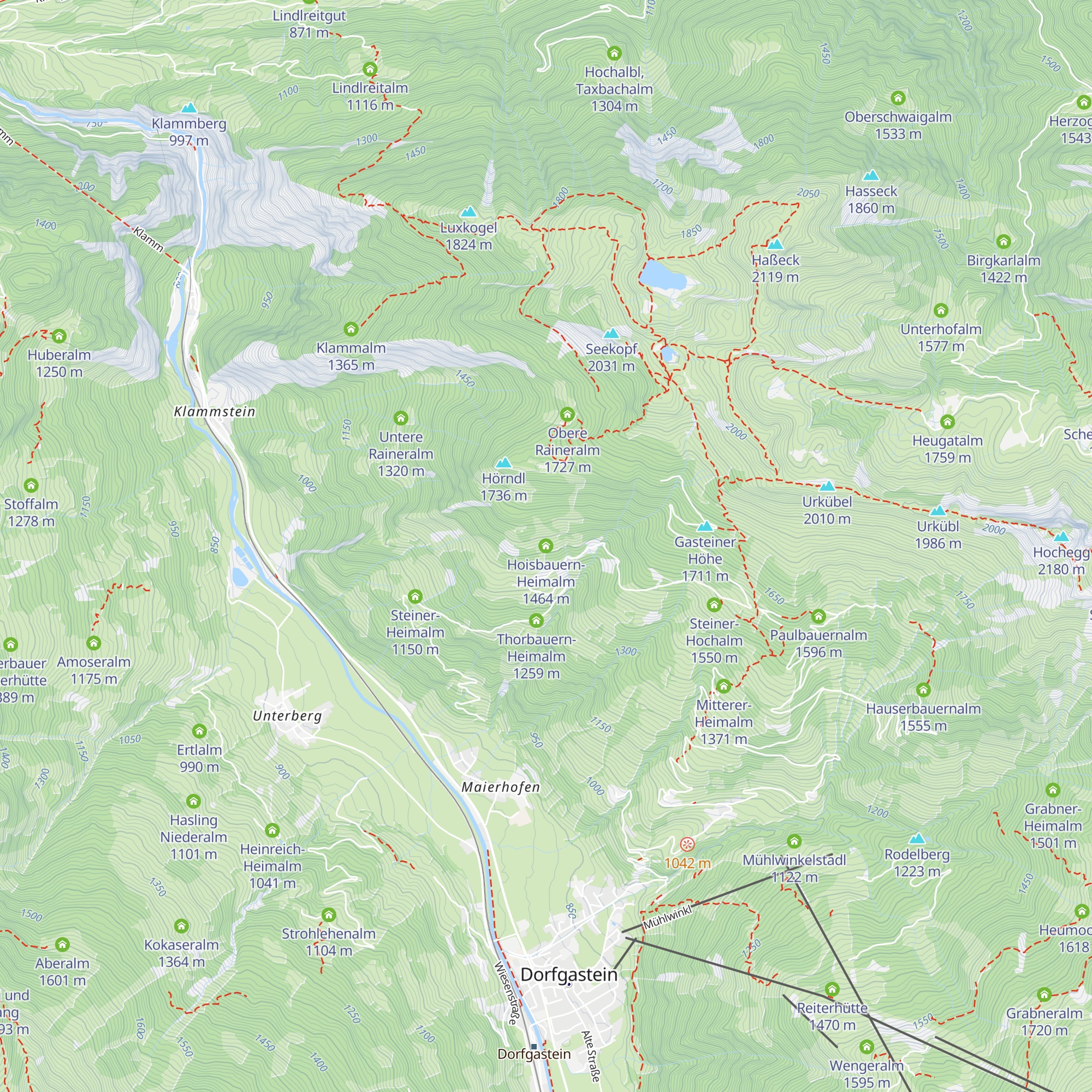 Hoisbauern-Heimalm map