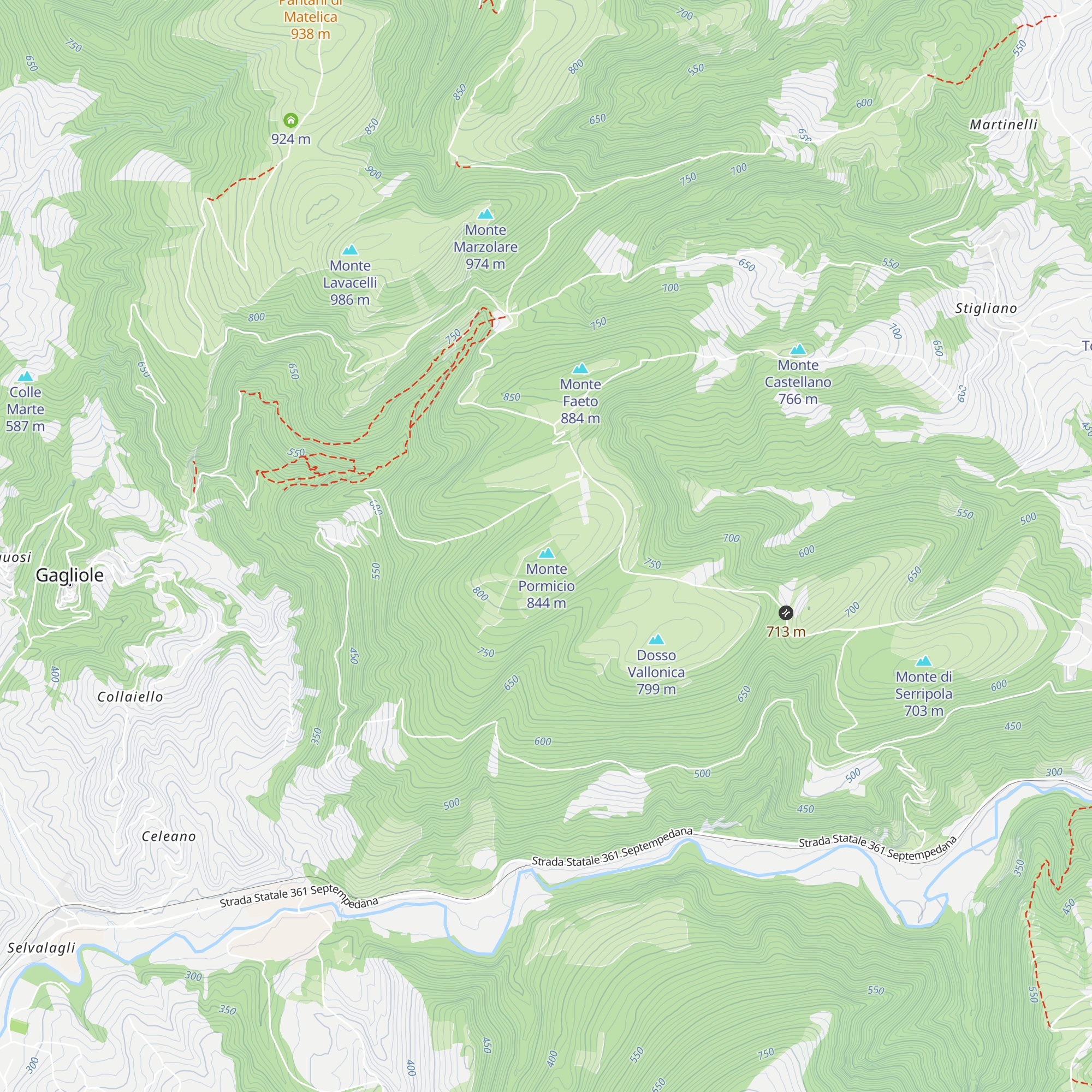 Rifugio CAI map