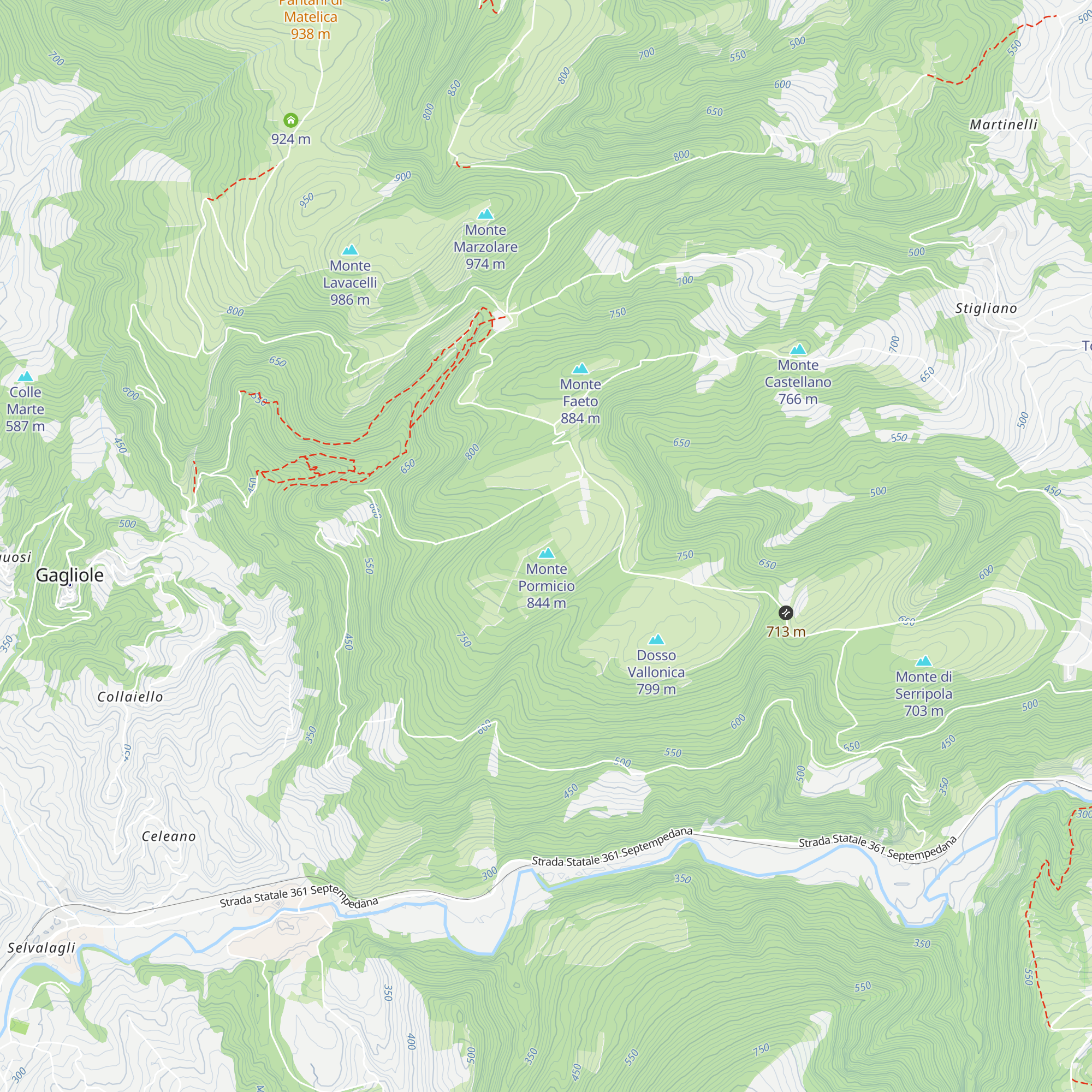 Rifugio CAI map