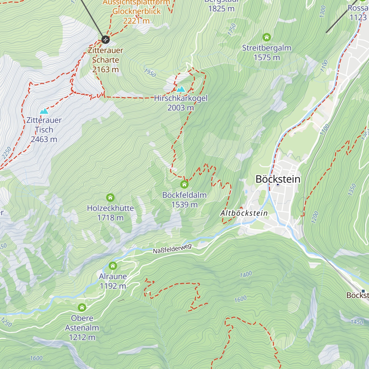 Böckfeldalm map