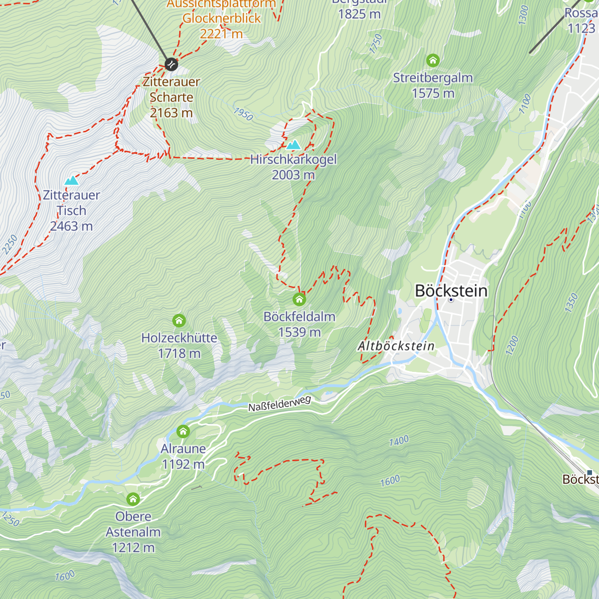 Böckfeldalm map