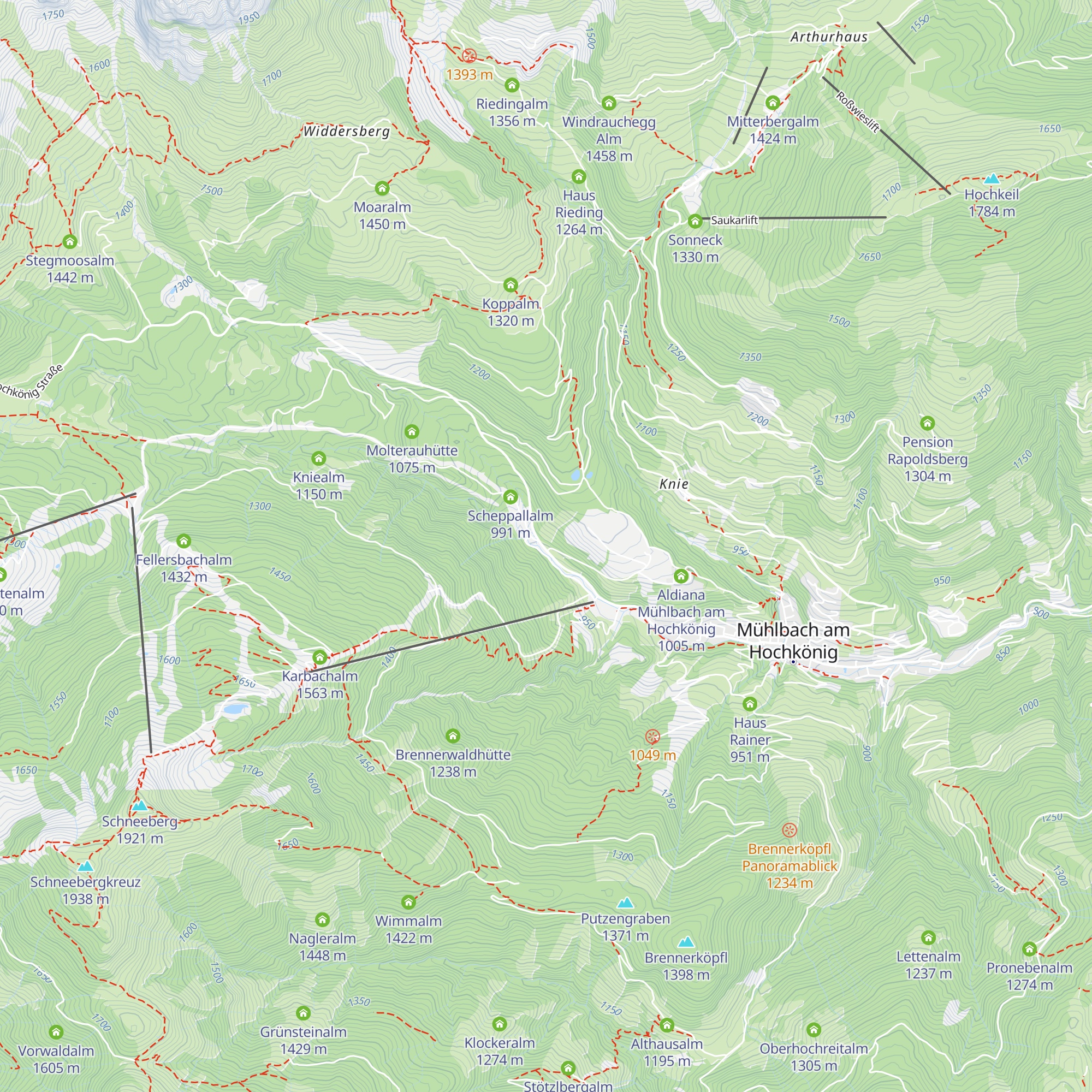 Bike & Snow Hotel Lederer map
