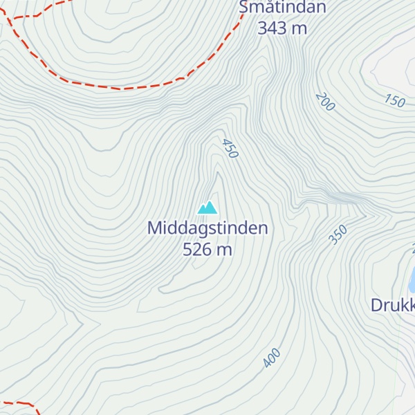 Map of Middagstinden