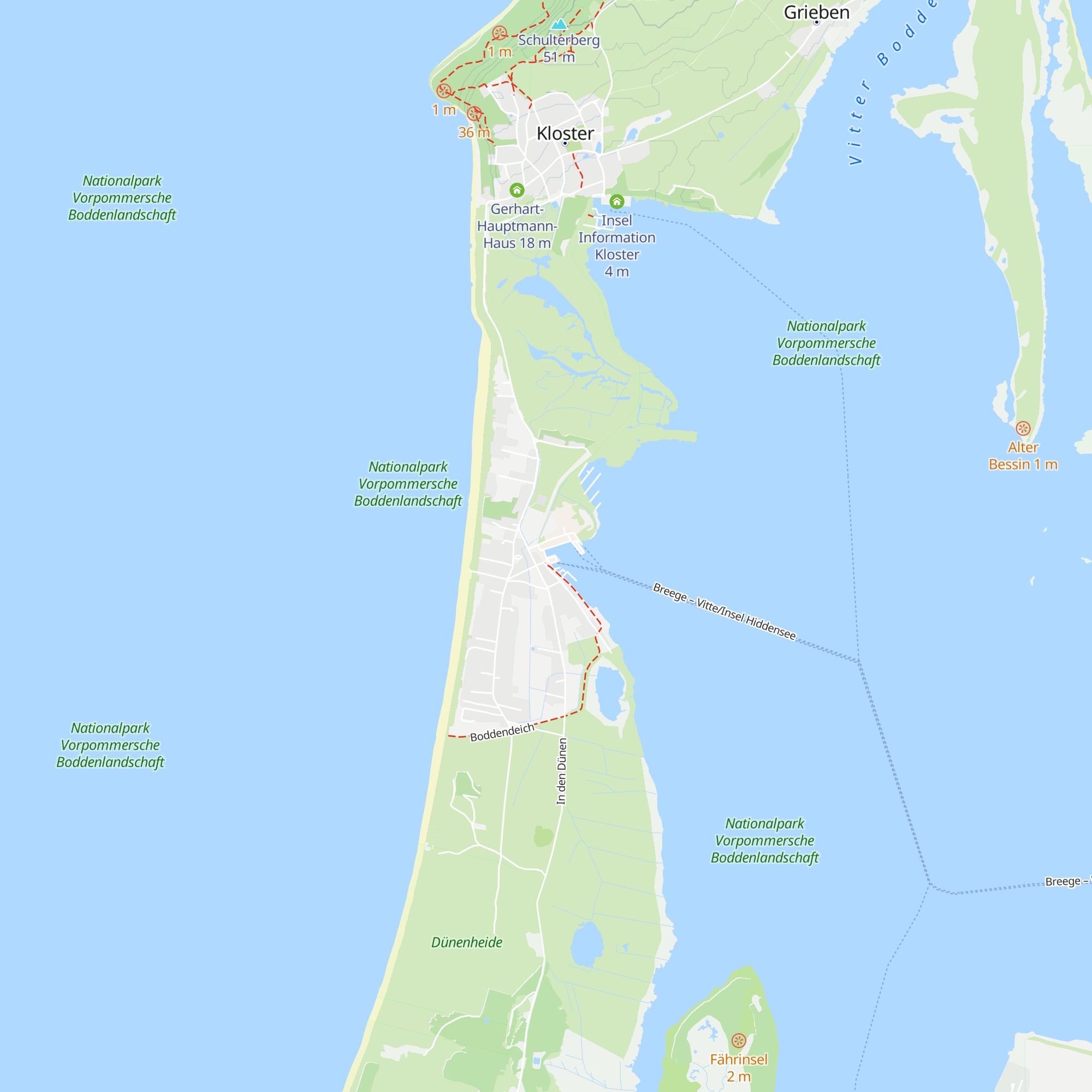 Insel Information Vitte map