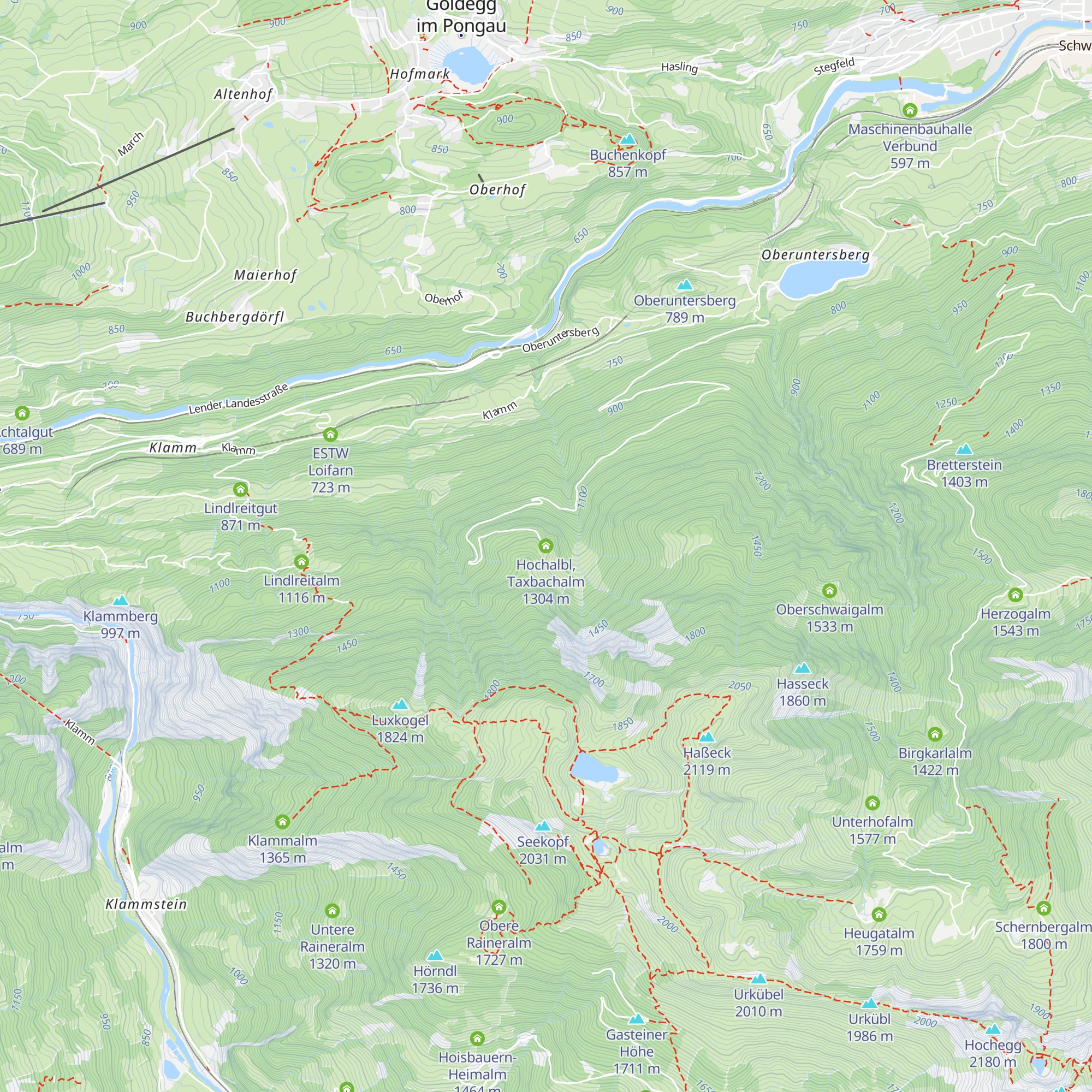 Hochalbl, Taxbachalm map
