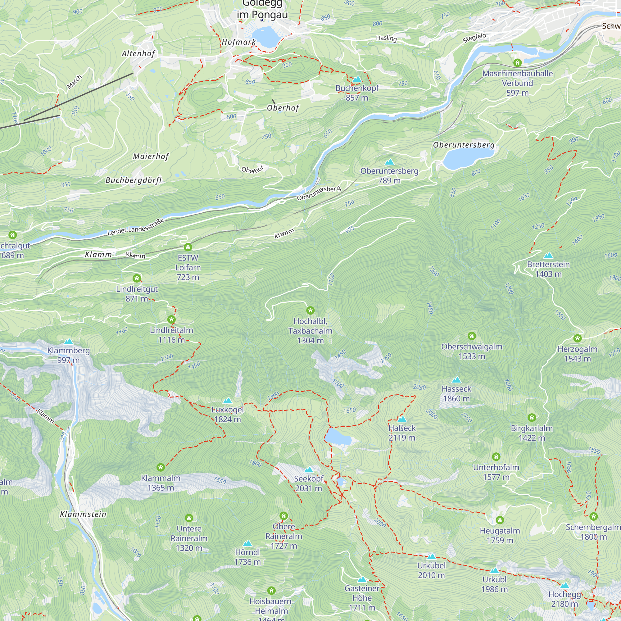 Hochalbl, Taxbachalm map