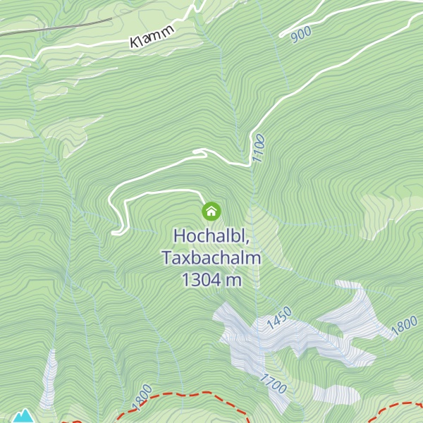 Map of Hochalbl, Taxbachalm