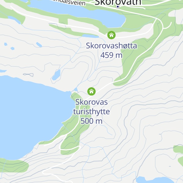 Map of Skorovas turisthytte