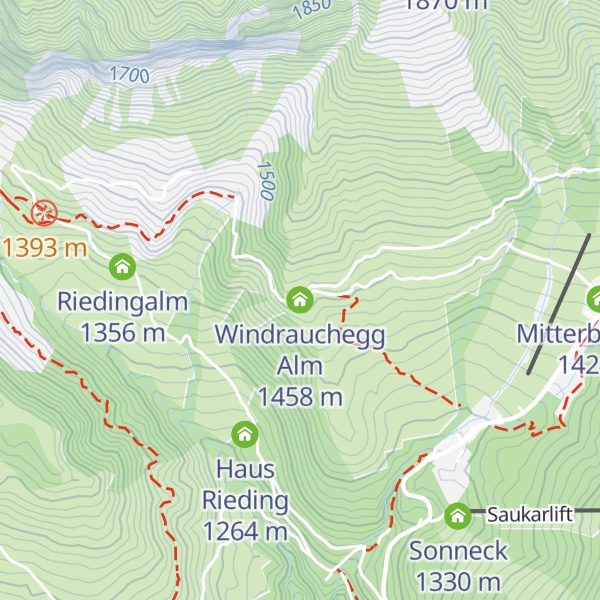 Map of Windrauchegg Alm