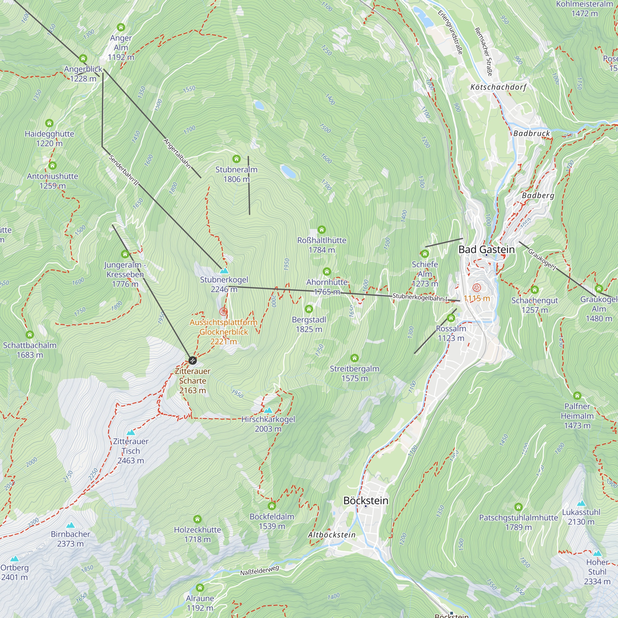 Bergstadl map