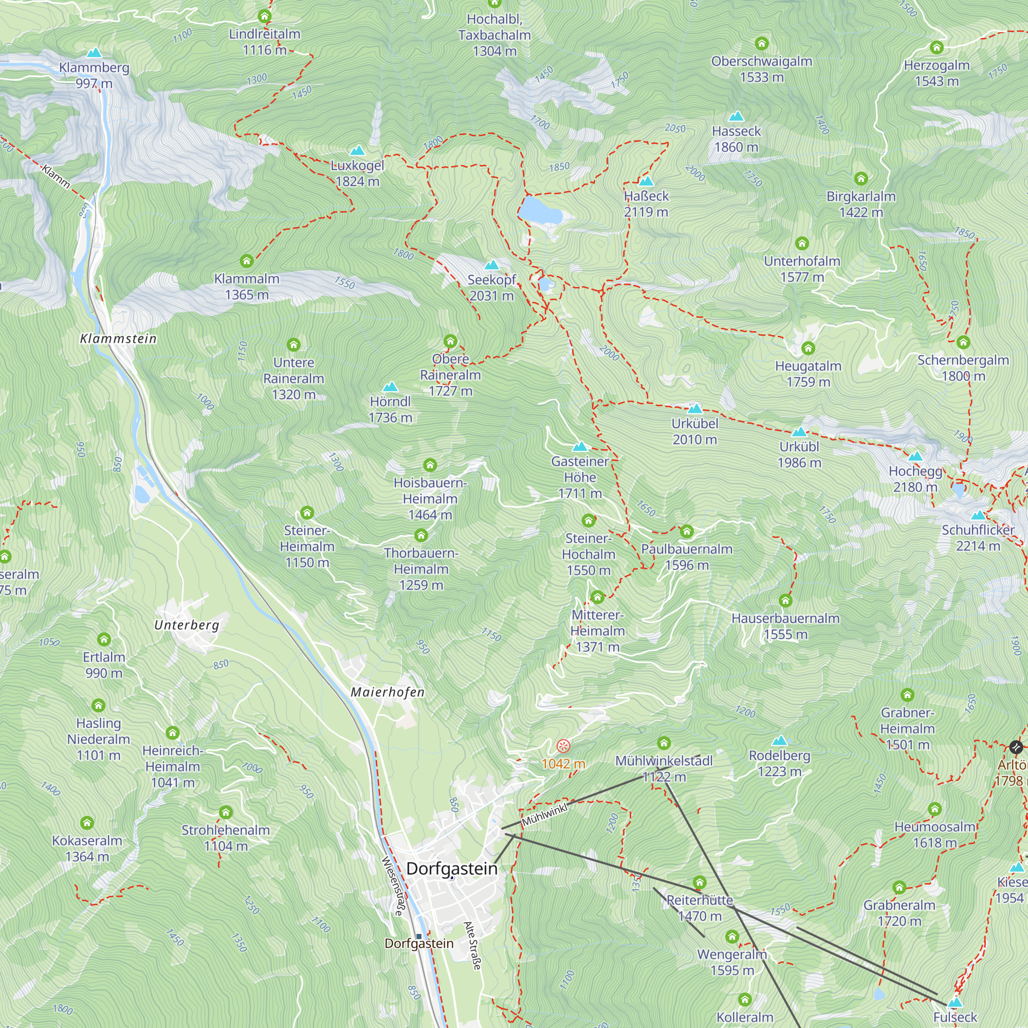 Maierhofalmen map