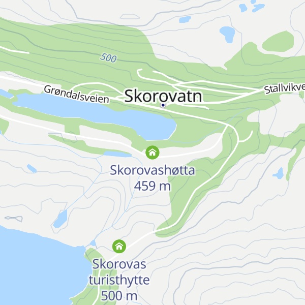 Map of Skorovashøtta