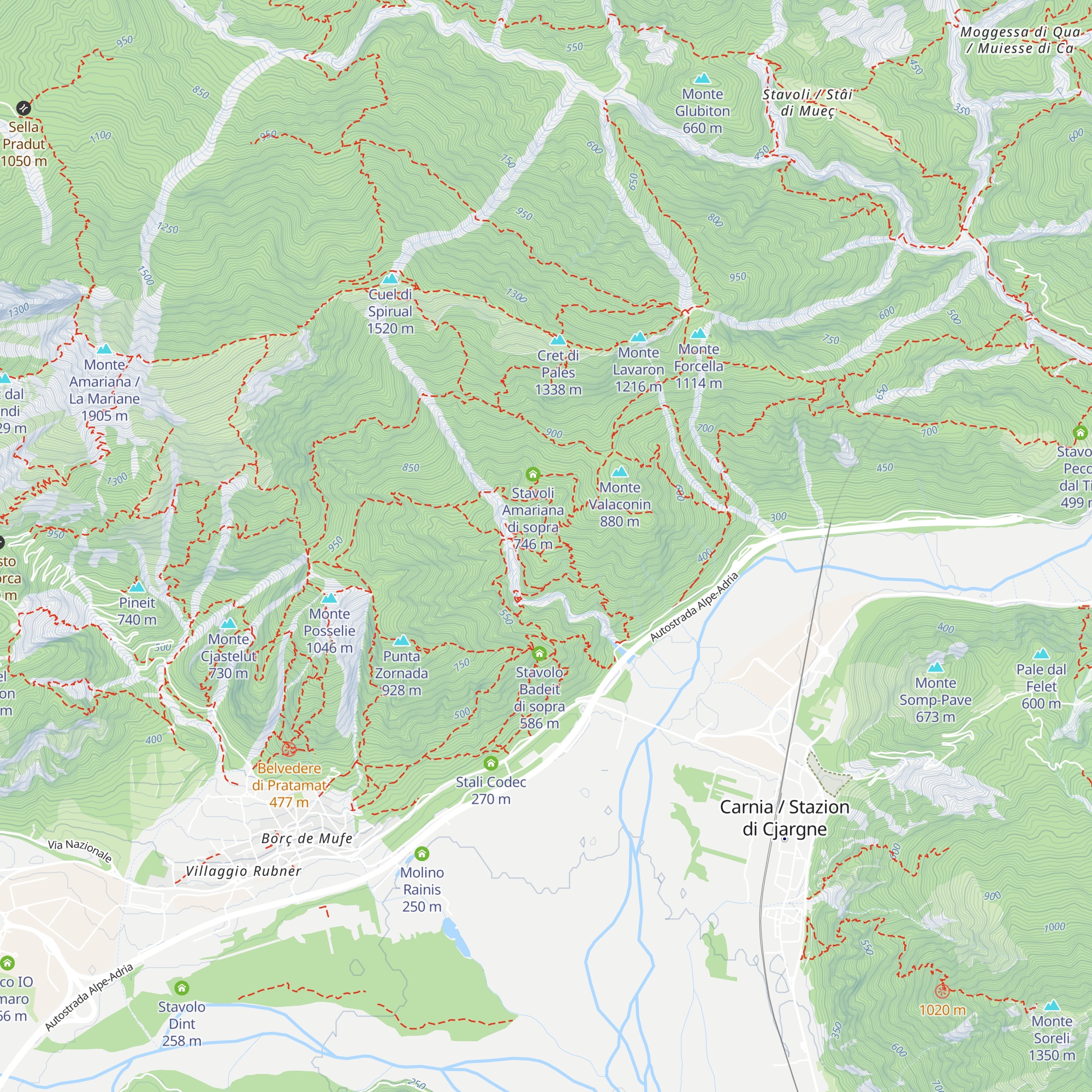 Rifugio Colò map