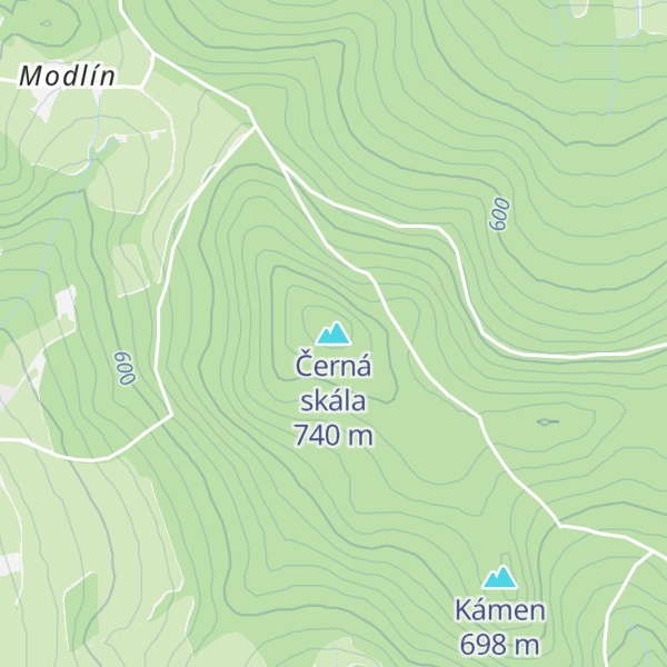 Map of Černá skála