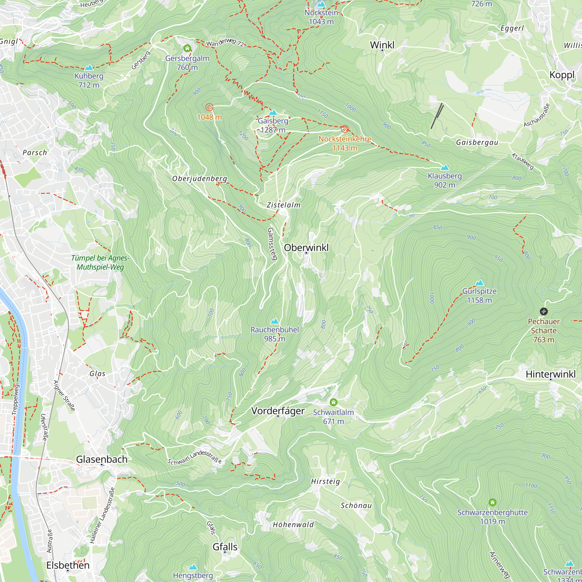 Rauchenbühelhütte map