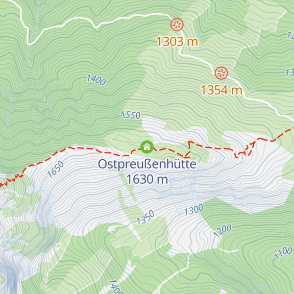 Map of Ostpreußenhütte