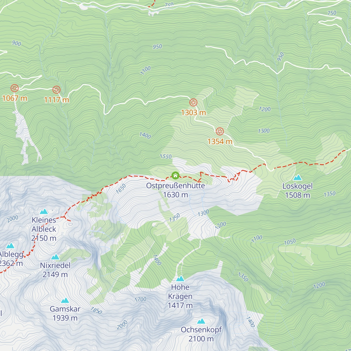 Ostpreußenhütte map
