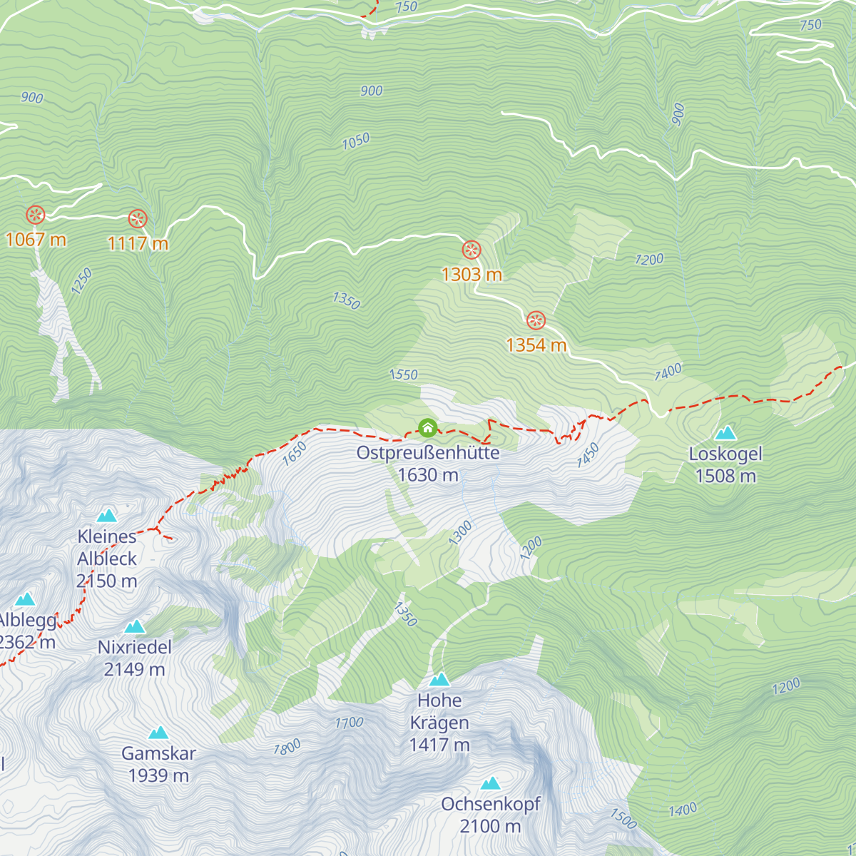 Ostpreußenhütte map