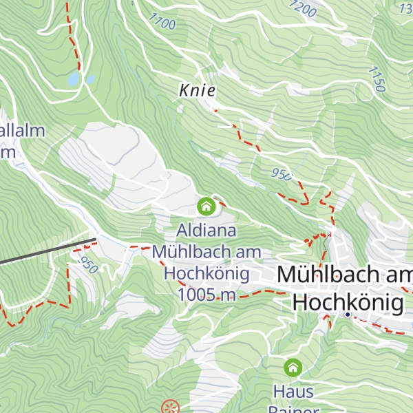 Map of Aldiana Mühlbach am Hochkönig