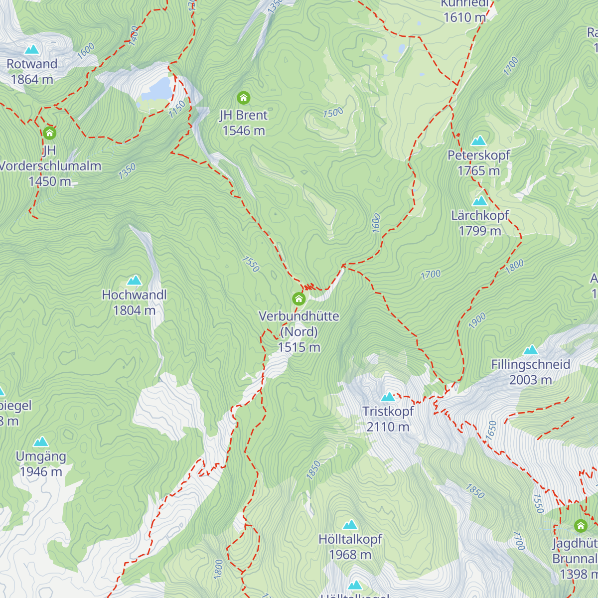 Verbundhütte (Nord) map