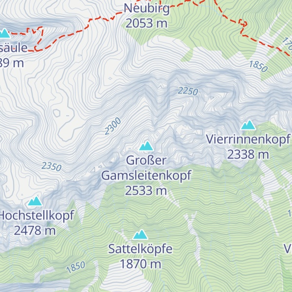 Map of Großer Gamsleitenkopf