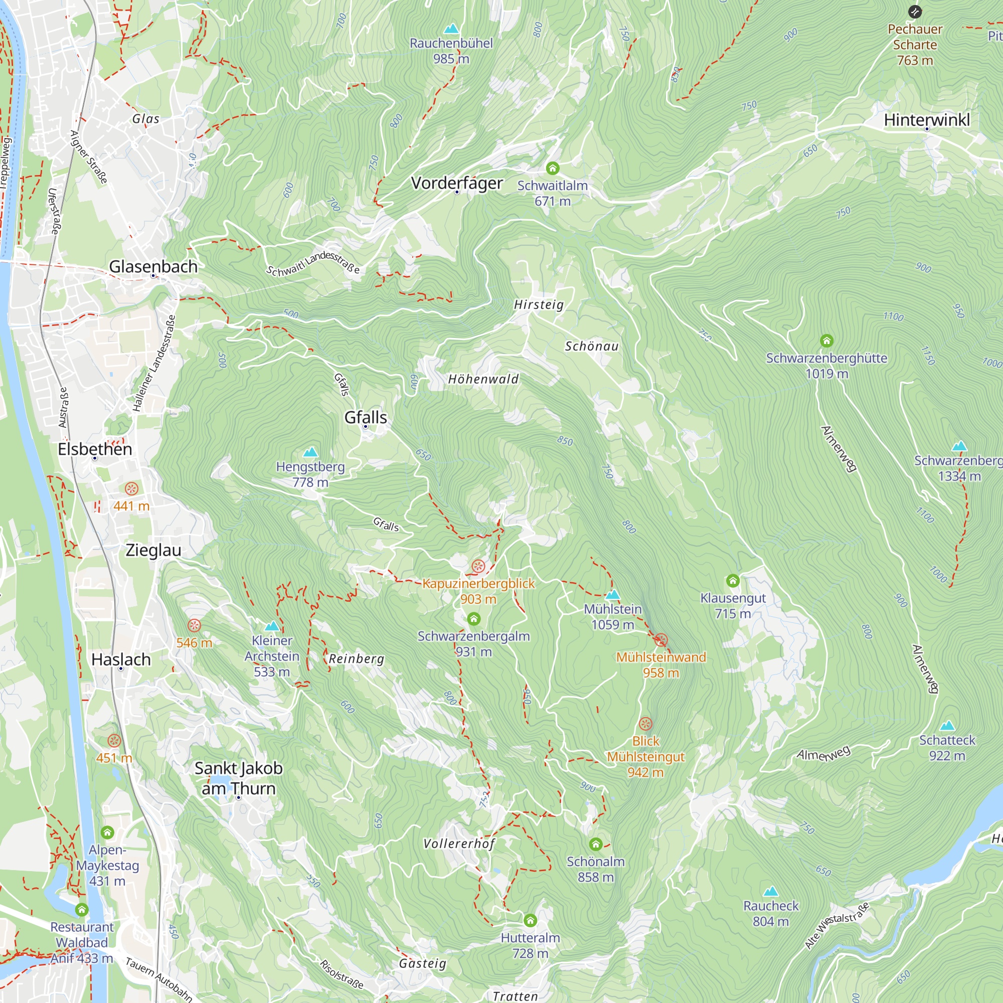 Gasthof Fageralm map