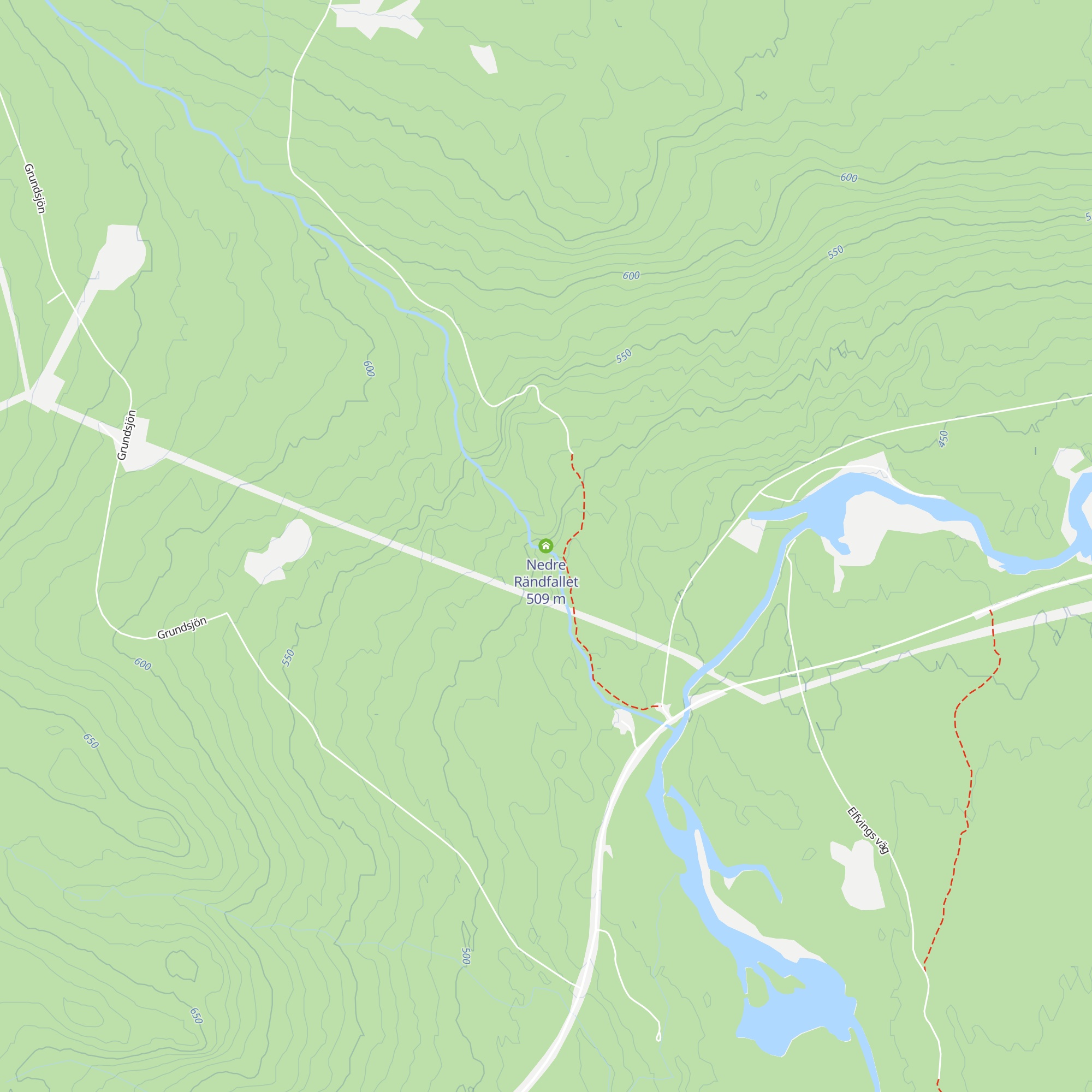 Nedre Rändfallet map