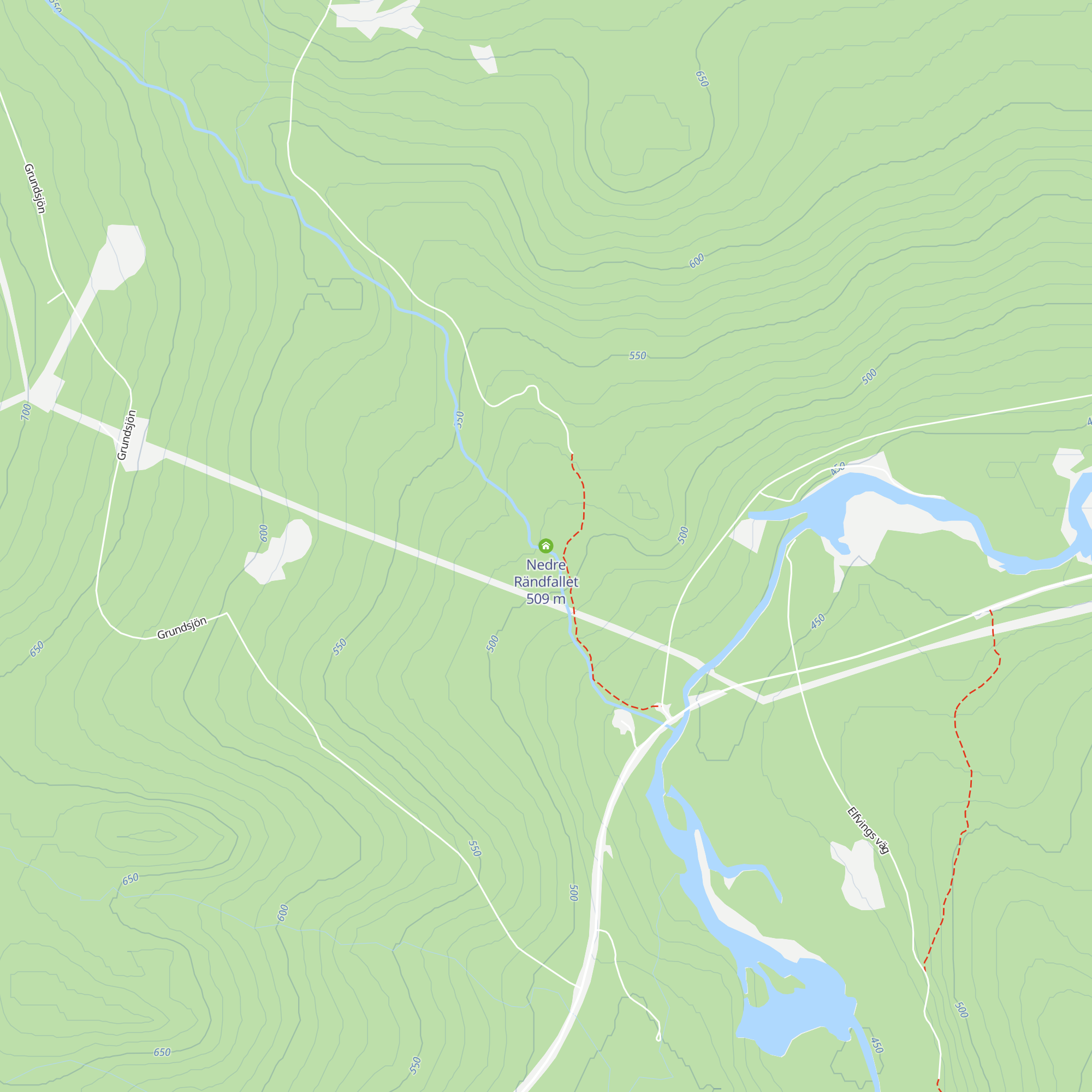 Nedre Rändfallet map