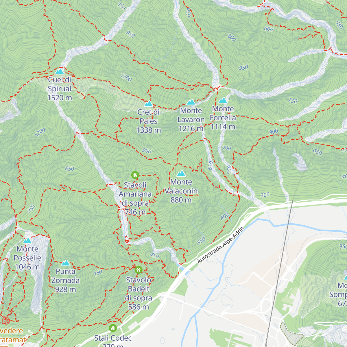 Stavolo Valaconin map