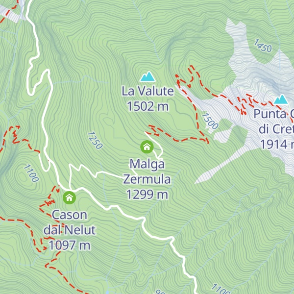 Map of Malga Zermula
