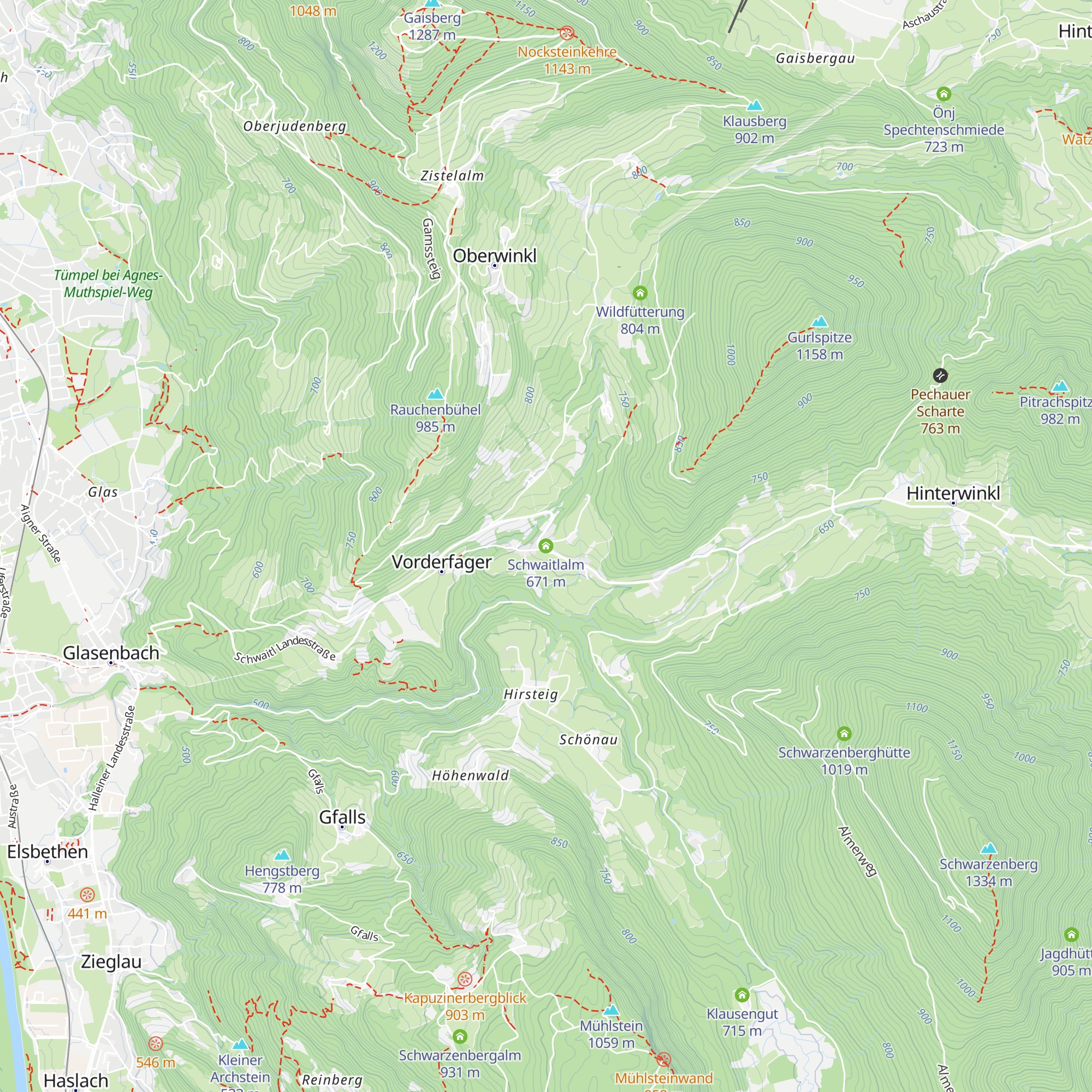 Schwaitlalm map