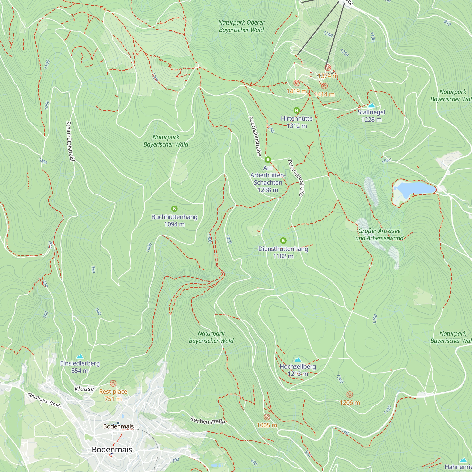 Kleinhüttenhang map