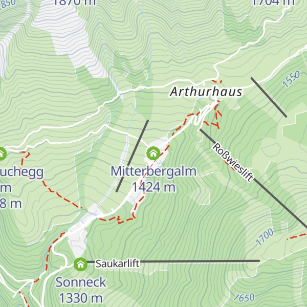 Map of Mitterbergalm