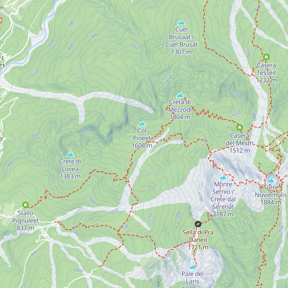 Rifugio Monte Sernio map