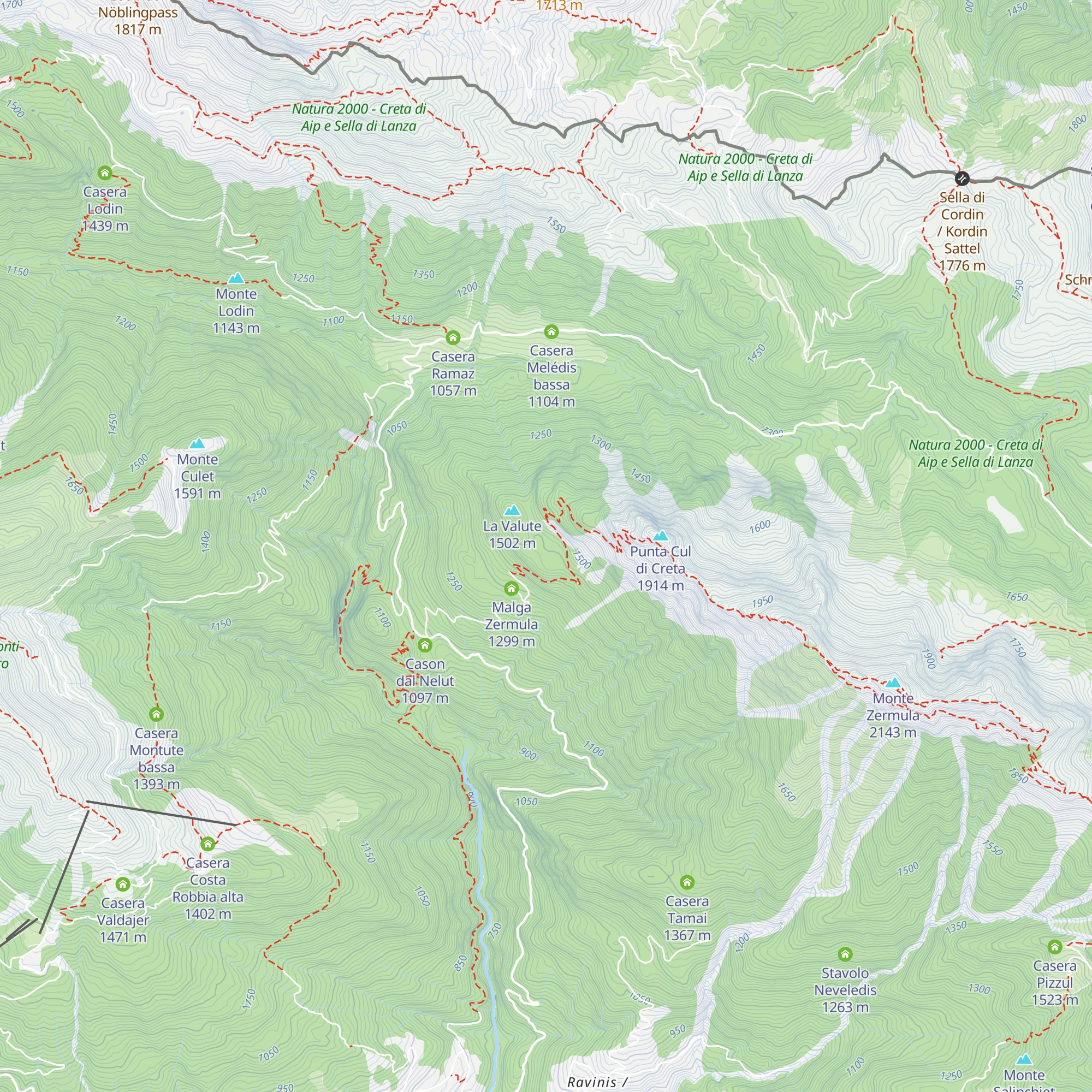 Casera La Valute map