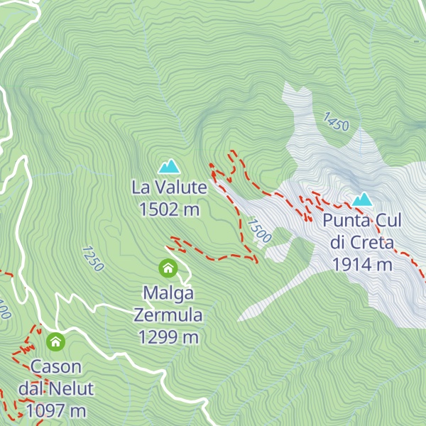 Map of Casera La Valute