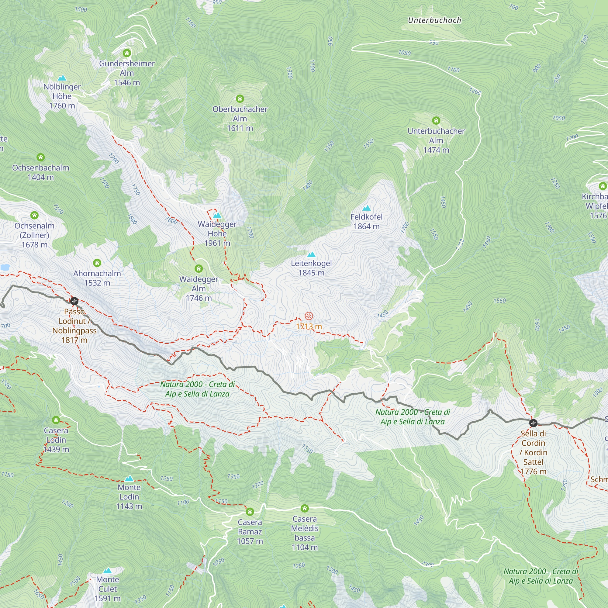 Straniger Ochsenalm map