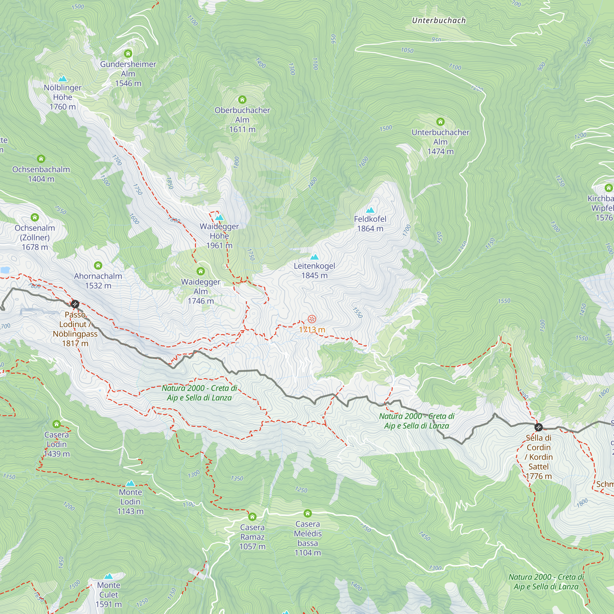 Straniger Ochsenalm map
