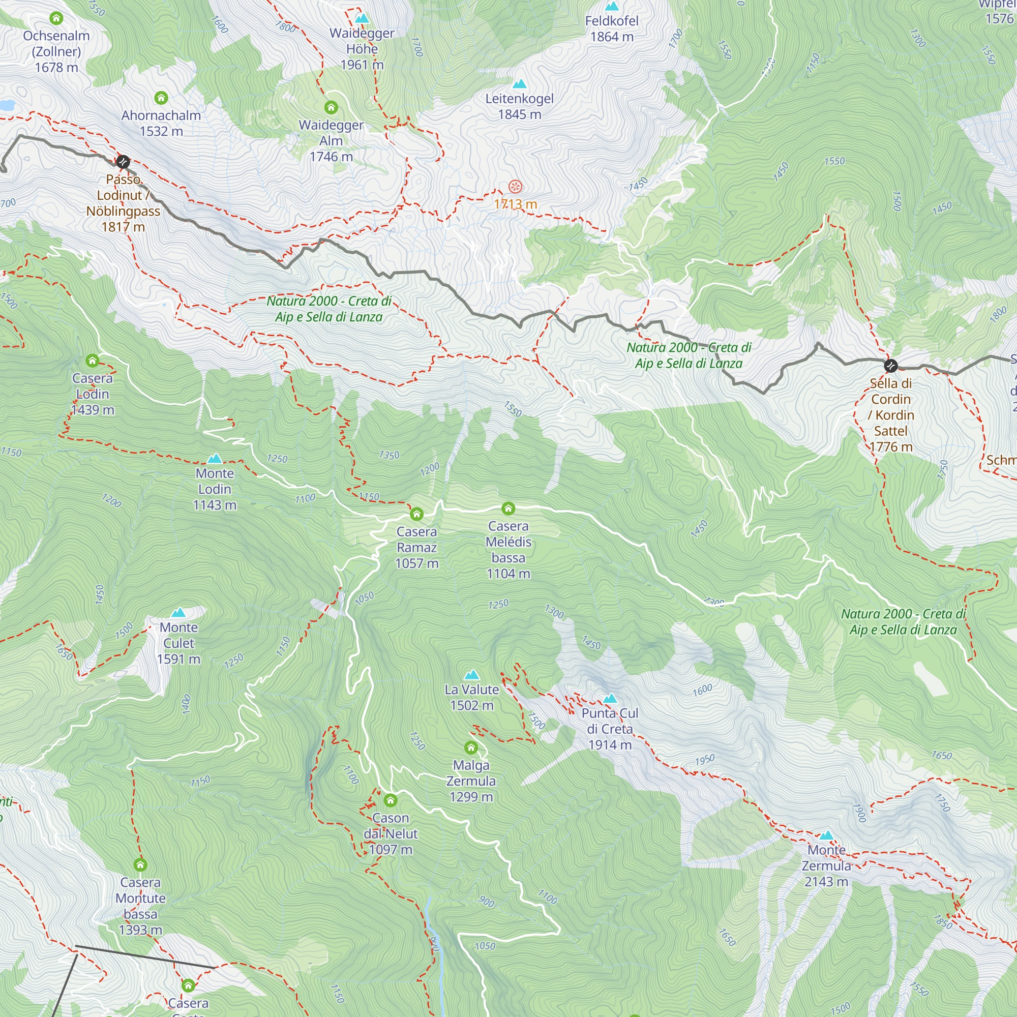 Casera Melédis bassa map