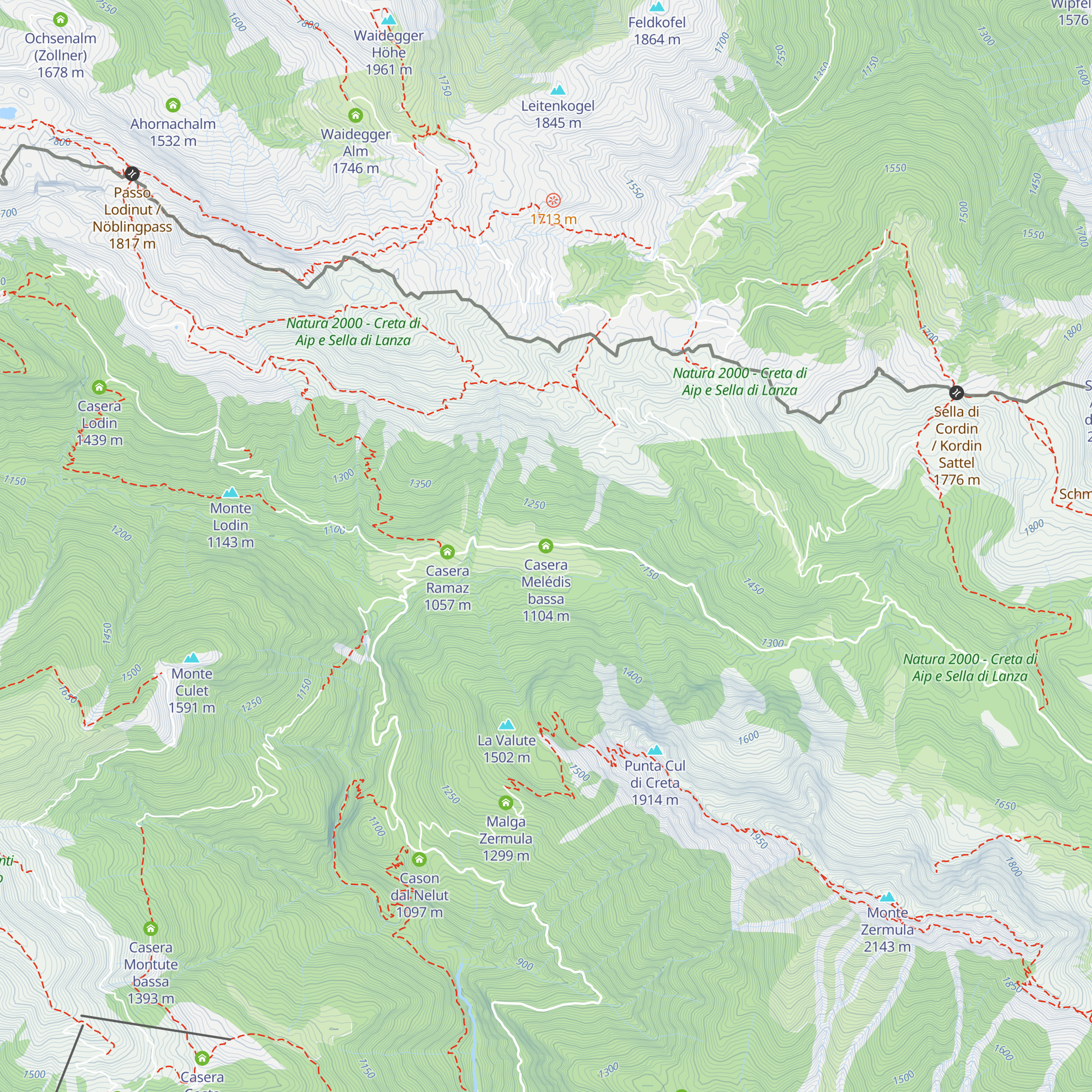 Casera Melédis bassa map