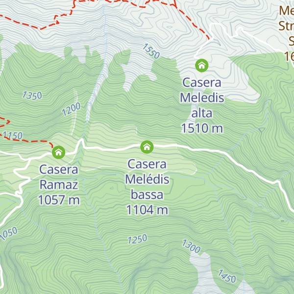 Map of Casera Melédis bassa