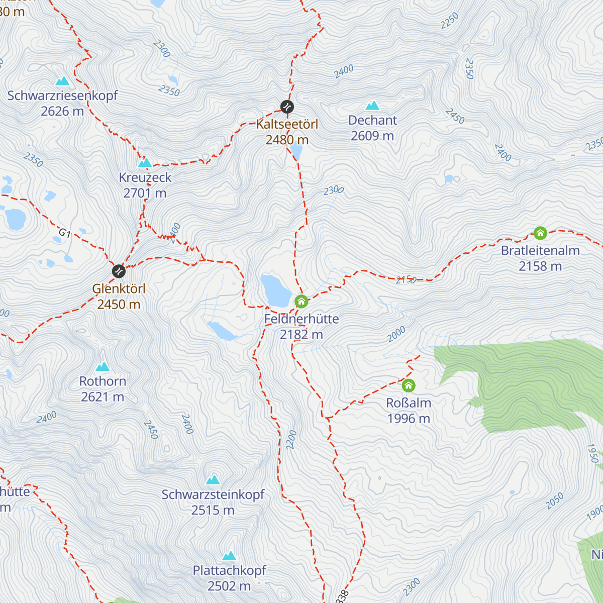 Feldnerhütte map